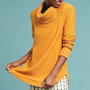 Anthropologie Moth Brenta Cowl Neck Tunic Sweater Size Large